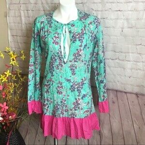 VIX Swimwear Cover Up Ruffled Bell Sleeve M